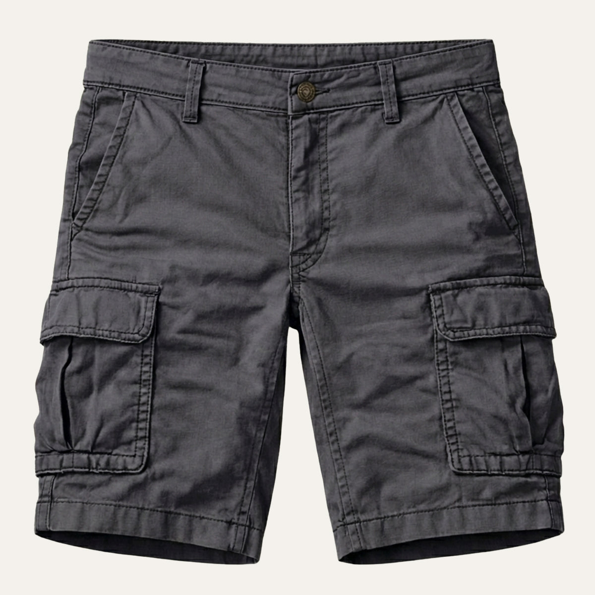 Homme Short Cargo Décontracté avec Poches Latérales et Fermeture Éclair