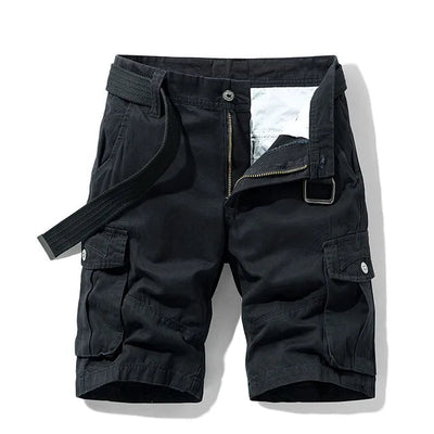 Homme Short Cargo Multi-Poches avec Ceinture
