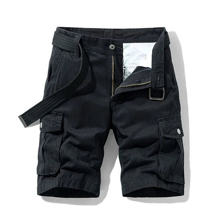 Homme Short Cargo Multi-Poches avec Ceinture
