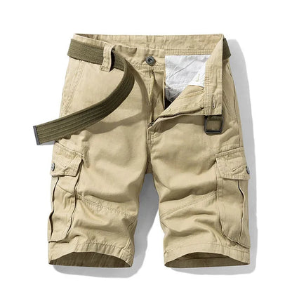 Homme Short Cargo Multi-Poches avec Ceinture