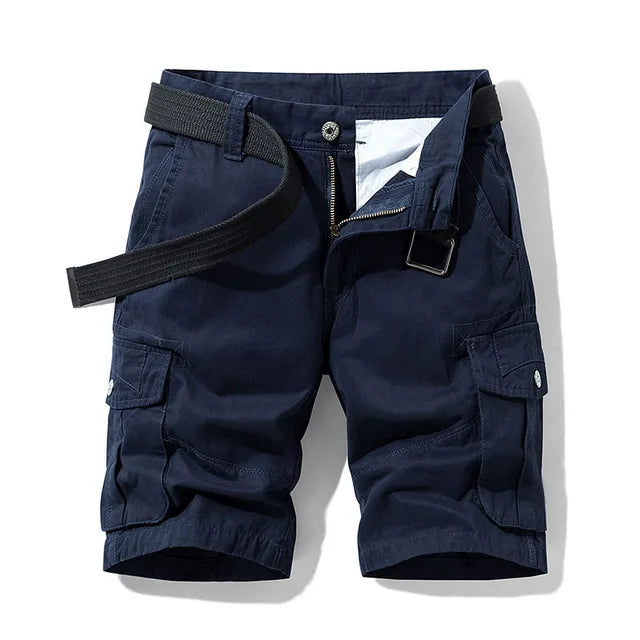 Homme Short Cargo Multi-Poches avec Ceinture