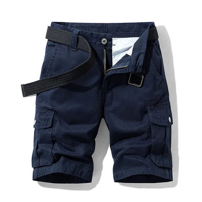 Homme Short Cargo Multi-Poches avec Ceinture