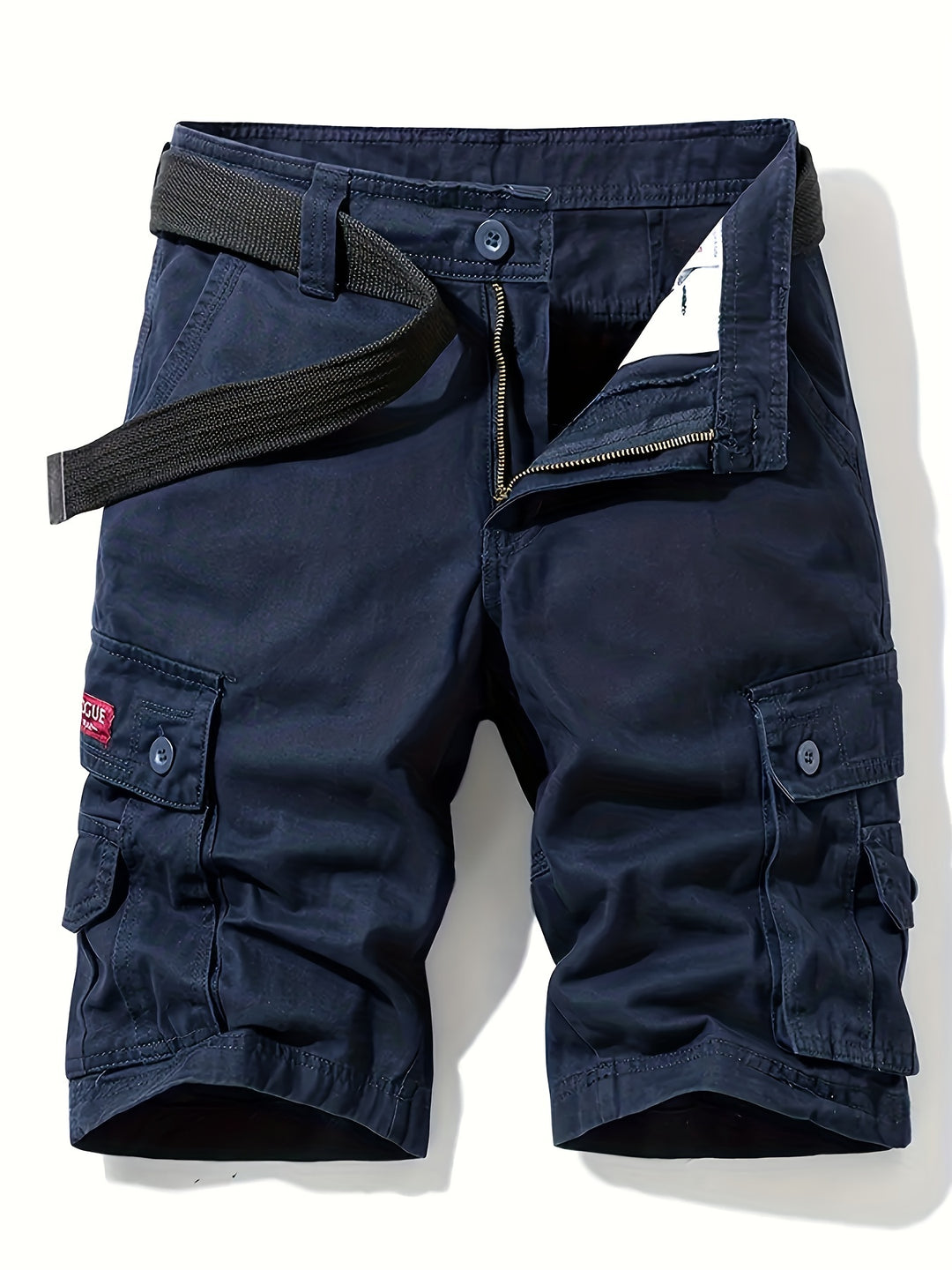 Homme Short Cargo Multi-Poches avec Ceinture Incluse