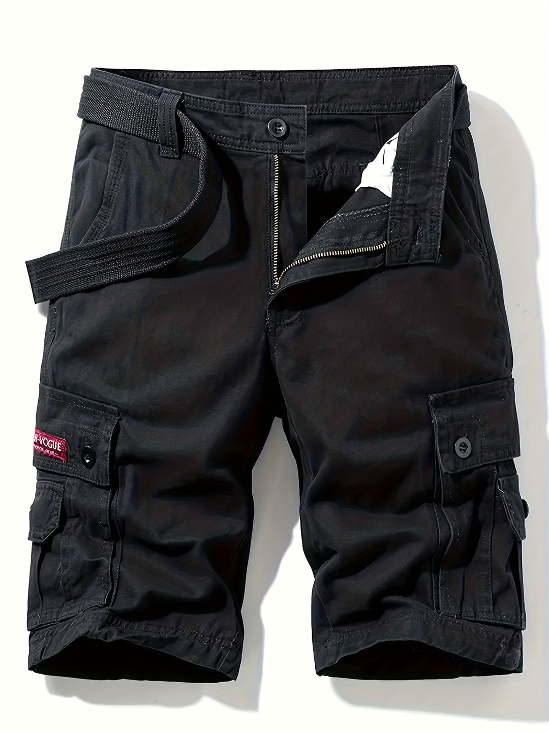 Homme Short Cargo Multi-Poches avec Ceinture Incluse