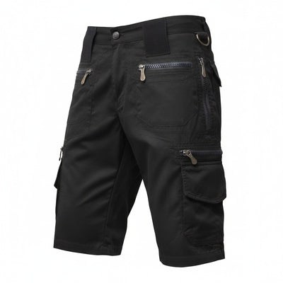 Homme Short Cargo Tactique avec Multiples Poches Zippées