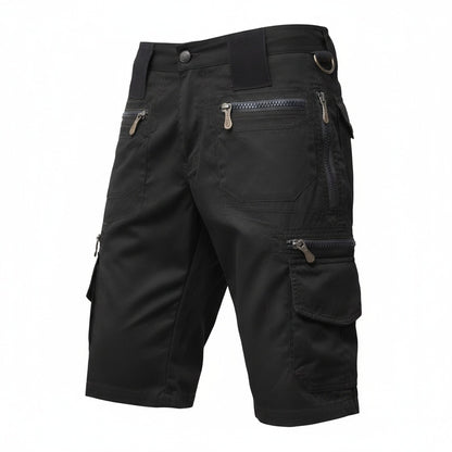 Homme Short Cargo Tactique avec Multiples Poches Zippées