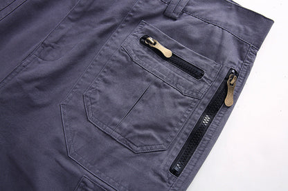 Homme Short Cargo Tactique avec Poches Zippées et Coupe Fonctionnelle