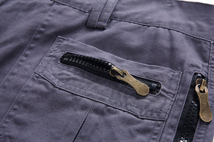 Homme Short Cargo Tactique avec Poches Zippées et Coupe Fonctionnelle