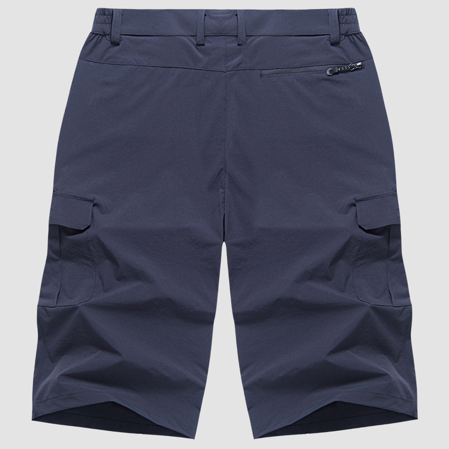 Homme Short Cargo Trois-Quarts avec Poches Latérales et Fermeture Boutonnée