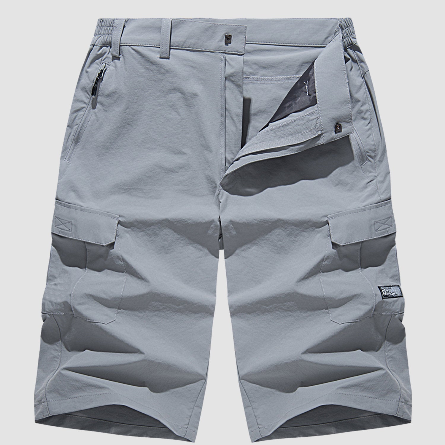 Homme Short Cargo Trois-Quarts avec Poches Latérales et Fermeture Boutonnée