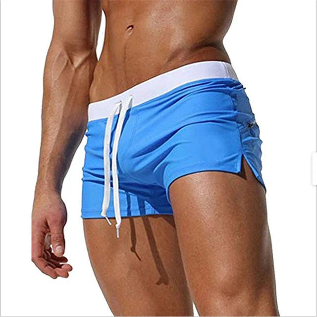 Homme Short de Bain avec Cordon de Serrage et Fentes Latérales