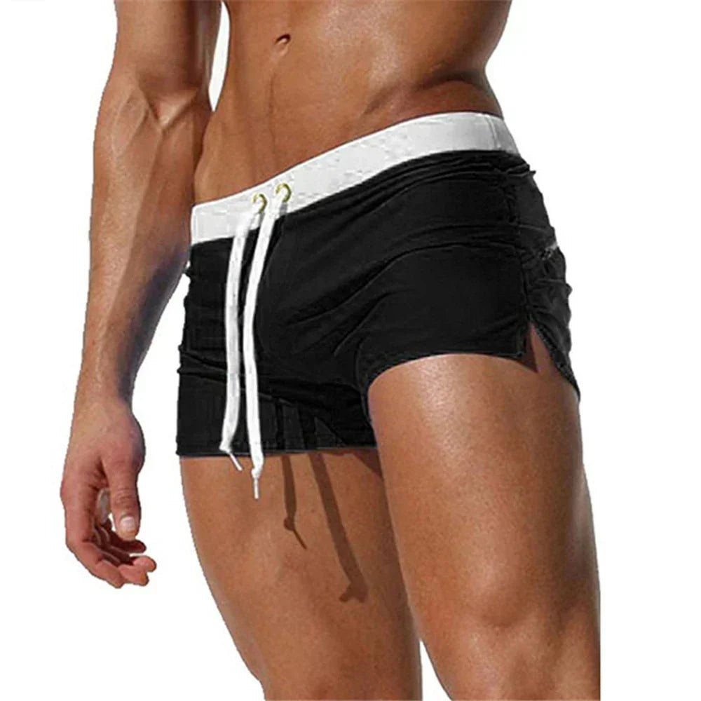 Homme Short de Bain avec Cordon de Serrage et Fentes Latérales