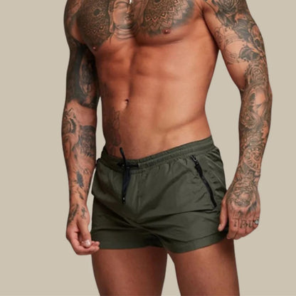 Homme Short de Bain avec Poches Zippées et Cordon de Serrage ##POS:7##