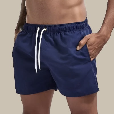 Homme Short de Bain Court avec Cordon de Serrage et Poches Latérales