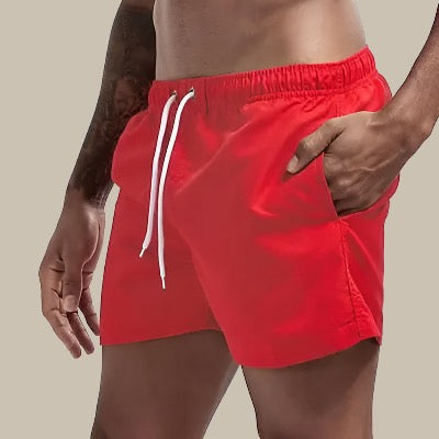 Homme Short de Bain Court avec Cordon de Serrage et Poches Latérales