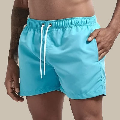 Homme Short de Bain Court avec Cordon de Serrage et Poches Latérales