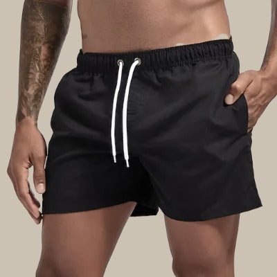 Homme Short de Bain Court avec Cordon de Serrage et Poches Latérales