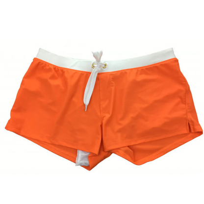 Homme Short de Bain Slim avec Cordon de Serrage et Fentes Latérales