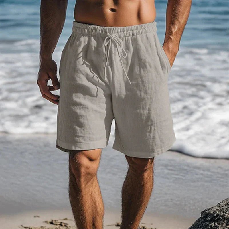 Homme Short de Plage Taille Élastique avec Cordon et Poches Latérales
