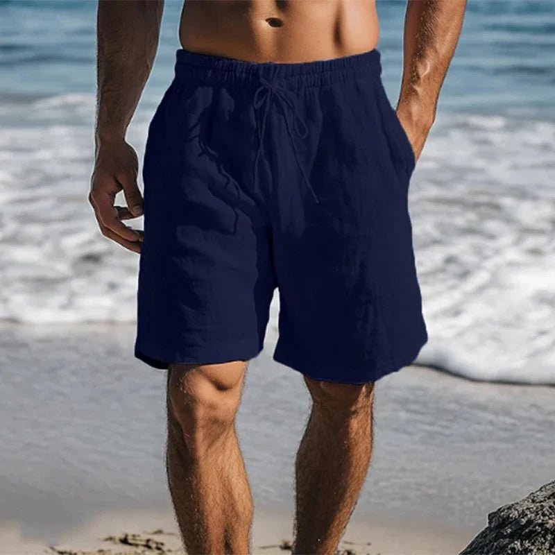 Homme Short de Plage Taille Élastique avec Cordon et Poches Latérales
