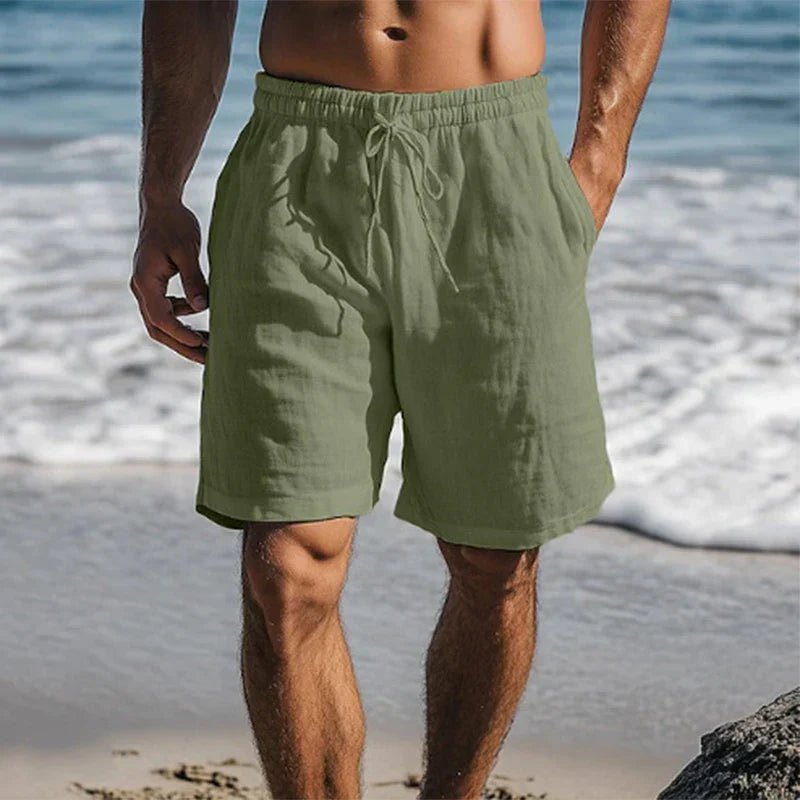 Homme Short de Plage Taille Élastique avec Cordon et Poches Latérales