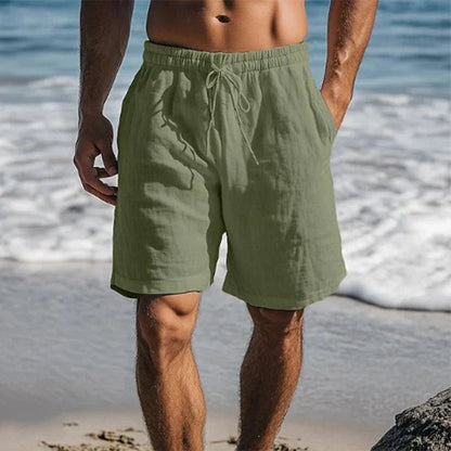 Homme Short de Plage Taille Élastique avec Cordon et Poches Latérales