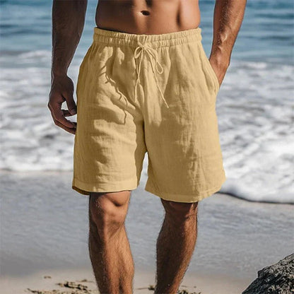 Homme Short de Plage Taille Élastique avec Cordon et Poches Latérales