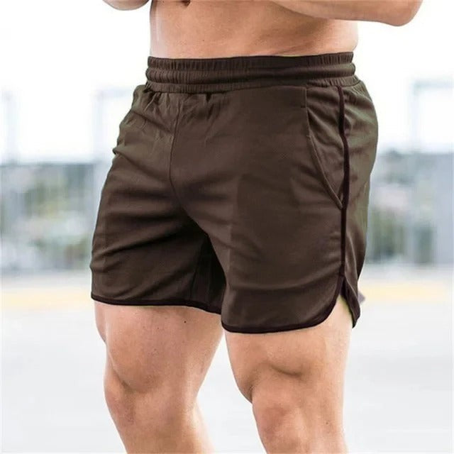 Homme Short de Sport avec Fentes Latérales et Ceinture Élastique