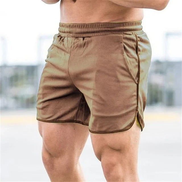 Homme Short de Sport avec Fentes Latérales et Ceinture Élastique