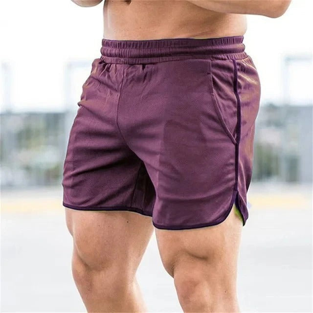 Homme Short de Sport avec Fentes Latérales et Ceinture Élastique