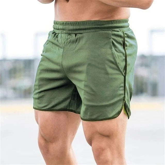 Homme Short de Sport avec Fentes Latérales et Ceinture Élastique