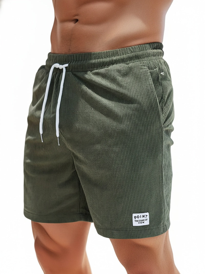 Homme Short Décontracté avec Taille Élastique et Cordon