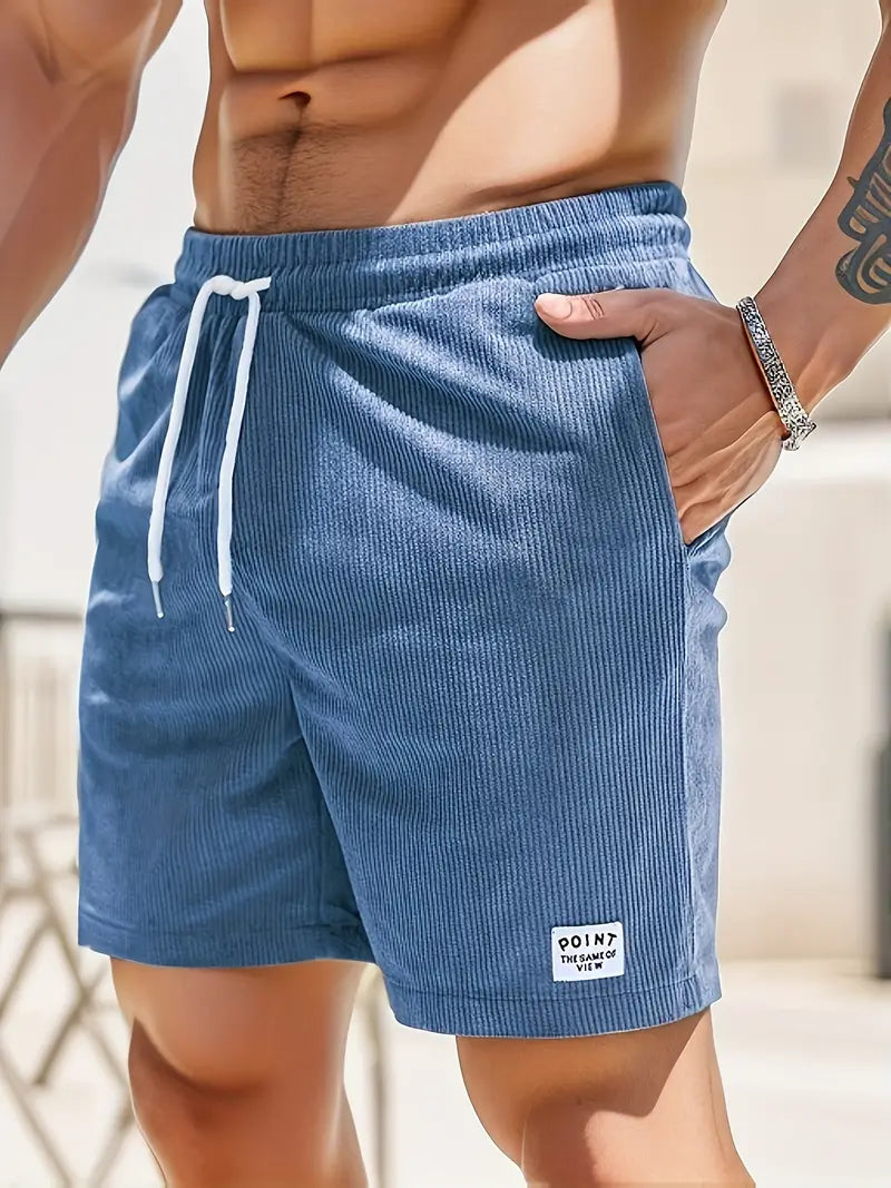 Homme Short Décontracté avec Taille Élastique et Cordon