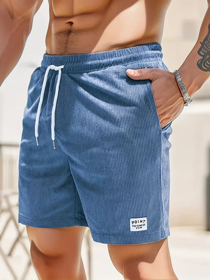 Homme Short Décontracté avec Taille Élastique et Cordon