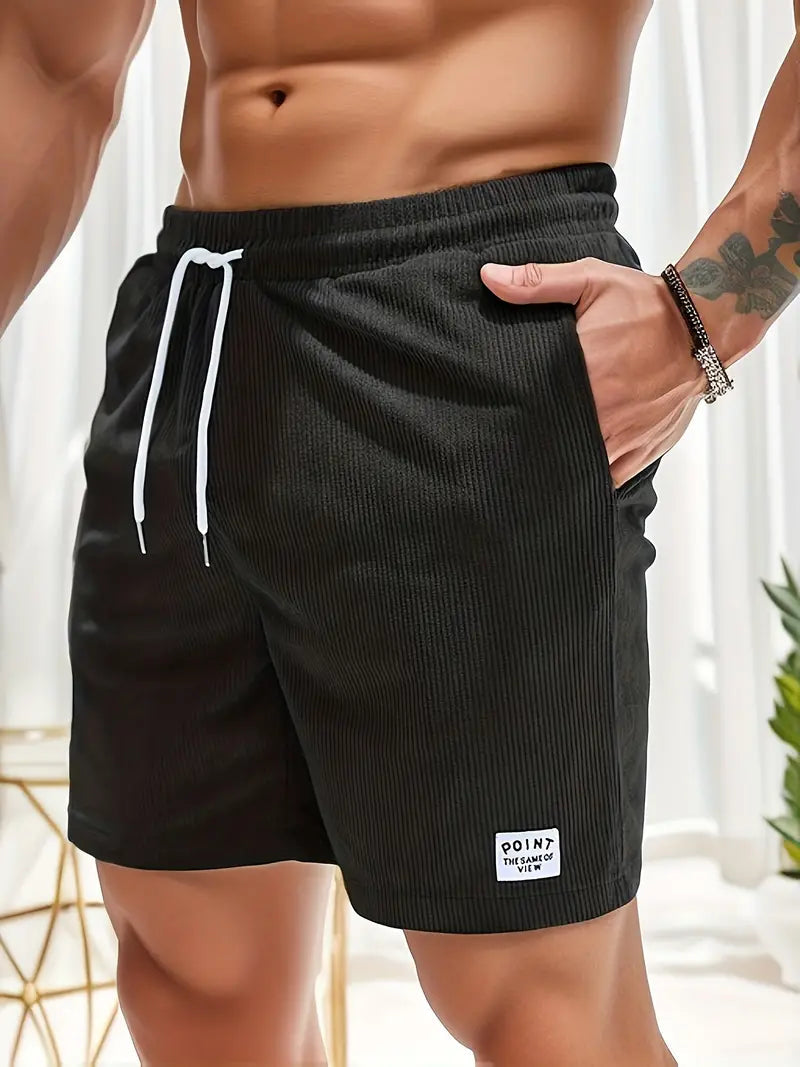 Homme Short Décontracté avec Taille Élastique et Cordon