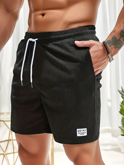 Homme Short Décontracté avec Taille Élastique et Cordon