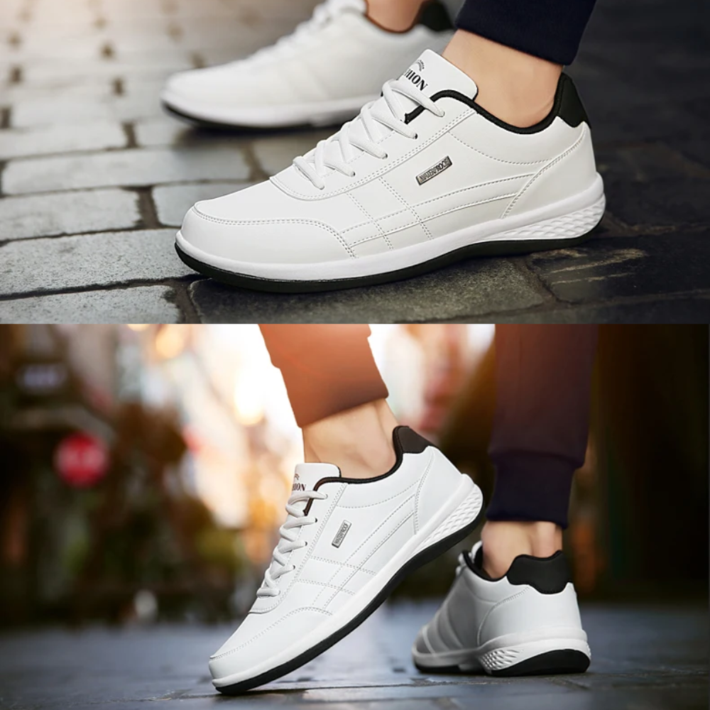 Homme Sneakers à Lacets avec Soutien de la Voûte Plantaire et Semelle Antidérapante