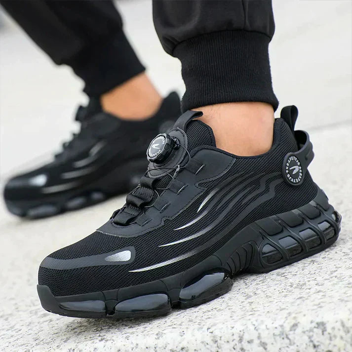 Homme Sneakers avec Fermeture Rotative et Semelle Coussin d'Air