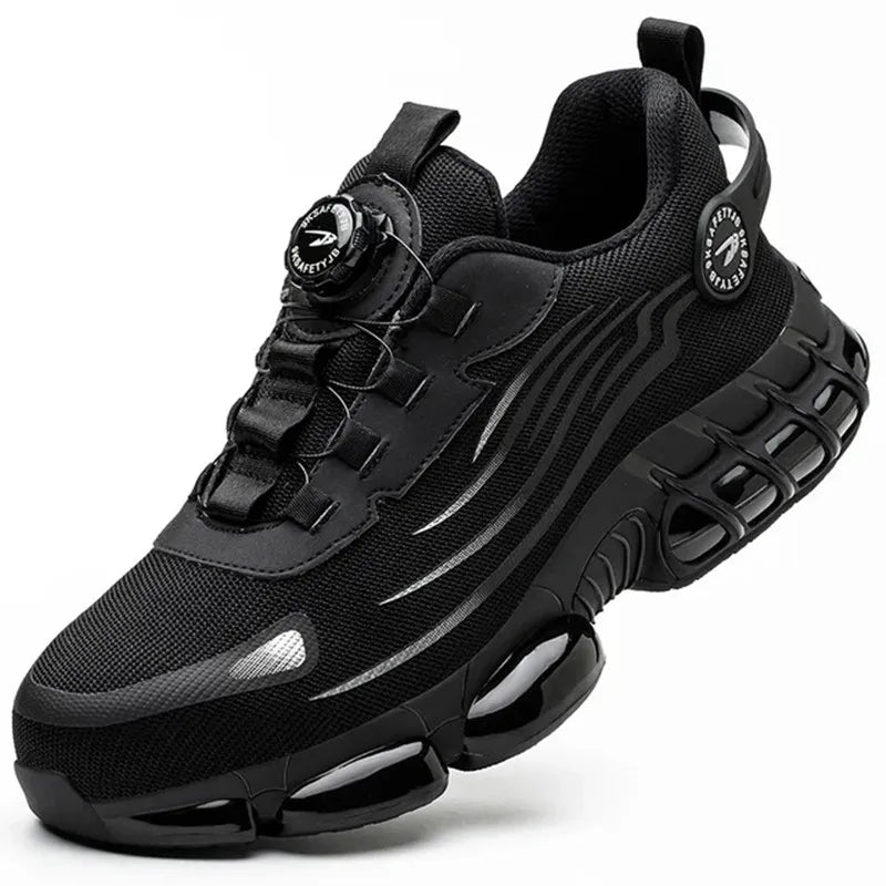 Homme Sneakers avec Fermeture Rotative et Semelle Coussin d'Air