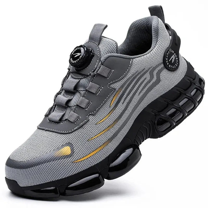 Homme Sneakers avec Fermeture Rotative et Semelle Coussin d'Air