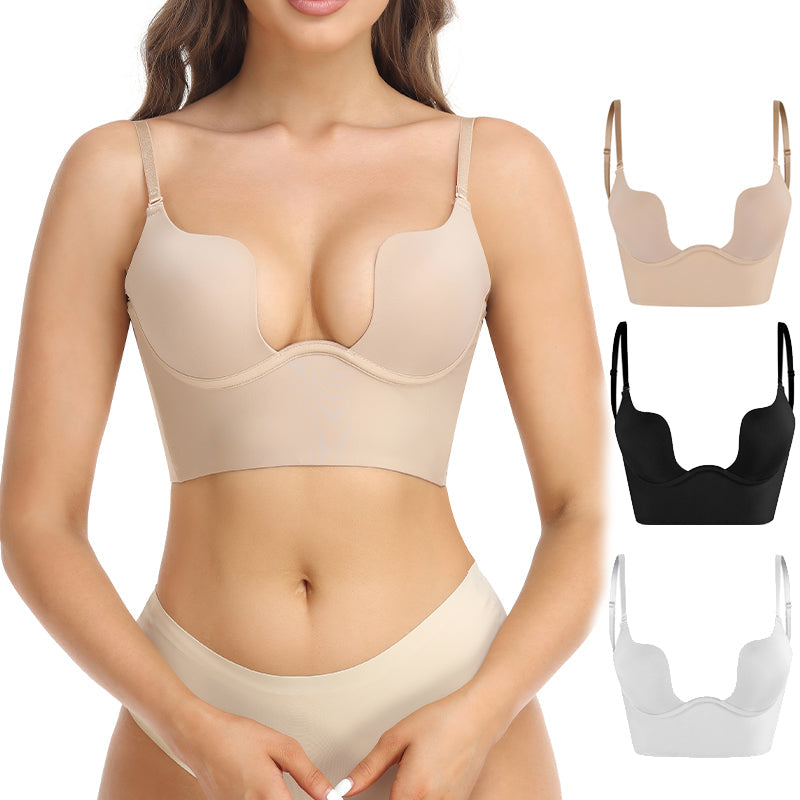 Soutien-gorge Push-up dos nu avec Bretelles Transparentes