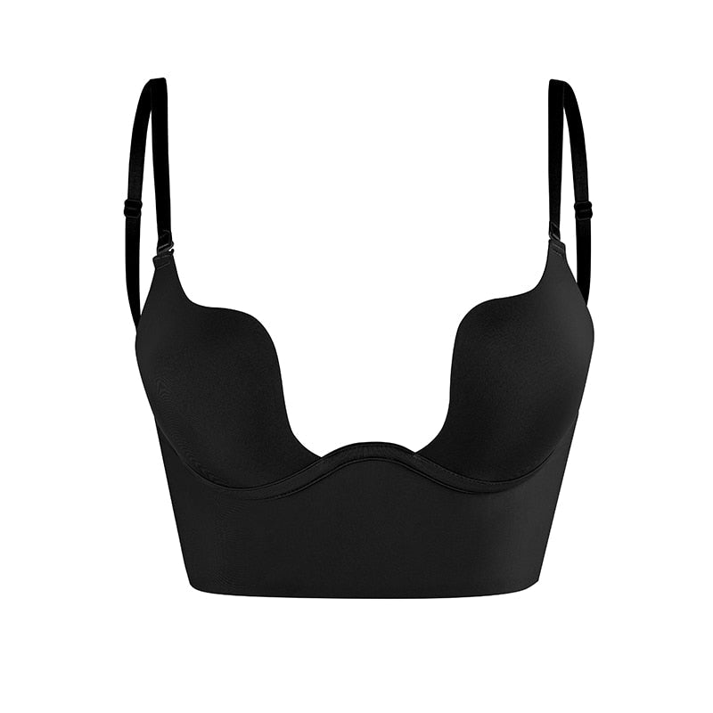 Soutien-gorge Push-up dos nu avec Bretelles Transparentes